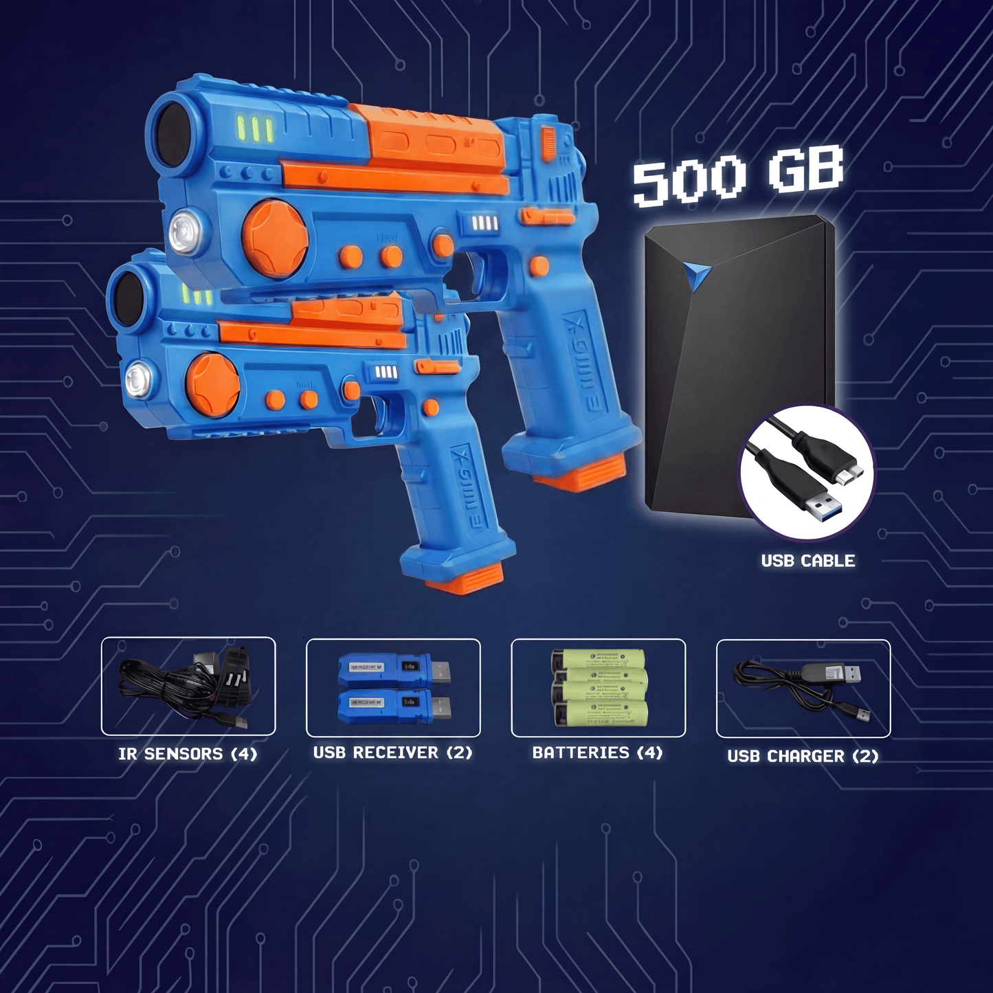 2 Player Set (Blue) + 1200 Games